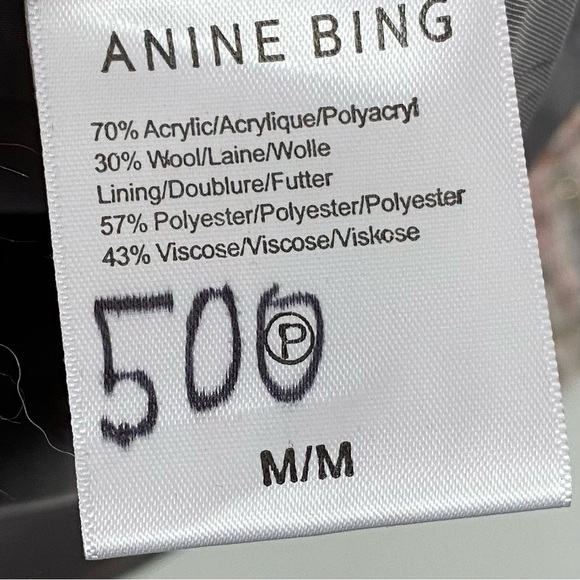 Anine Bing Diana Wool Blend Tweed Blazer - Picture 7 of 9